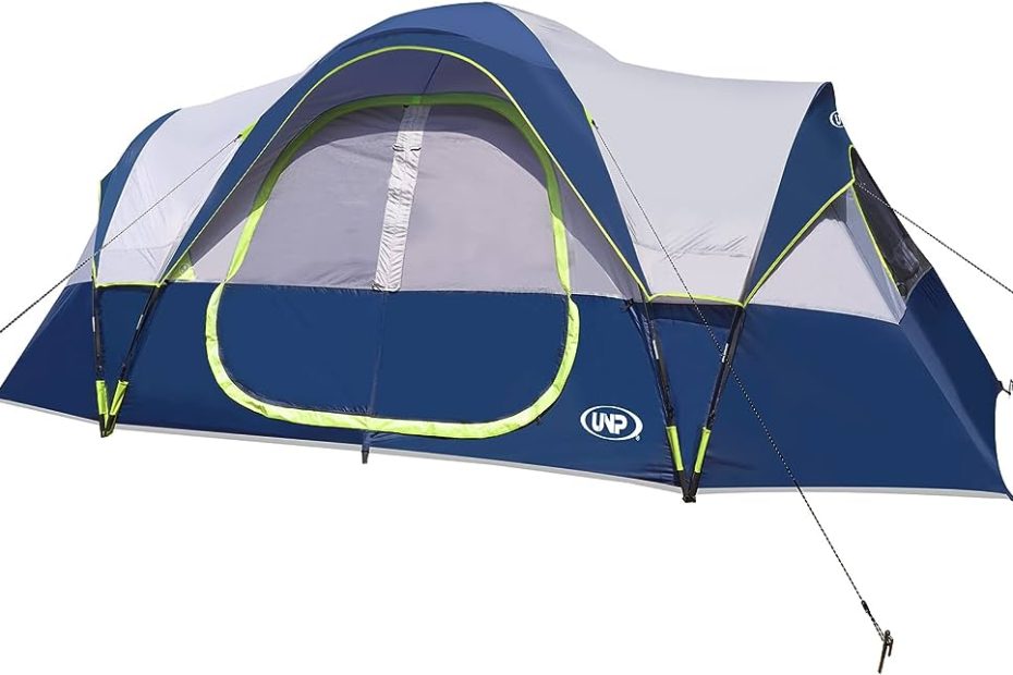 Amazon.Com : Unp Camping Tent 10-Person-Family Tents, Parties, Music  Festival Tent, Big, Easy Up, 5 Large Mesh Windows, Double Layer, 2 Room,  Waterproof, Weather Resistant, 18Ft X 9Ft X78In (Dark Blue) :