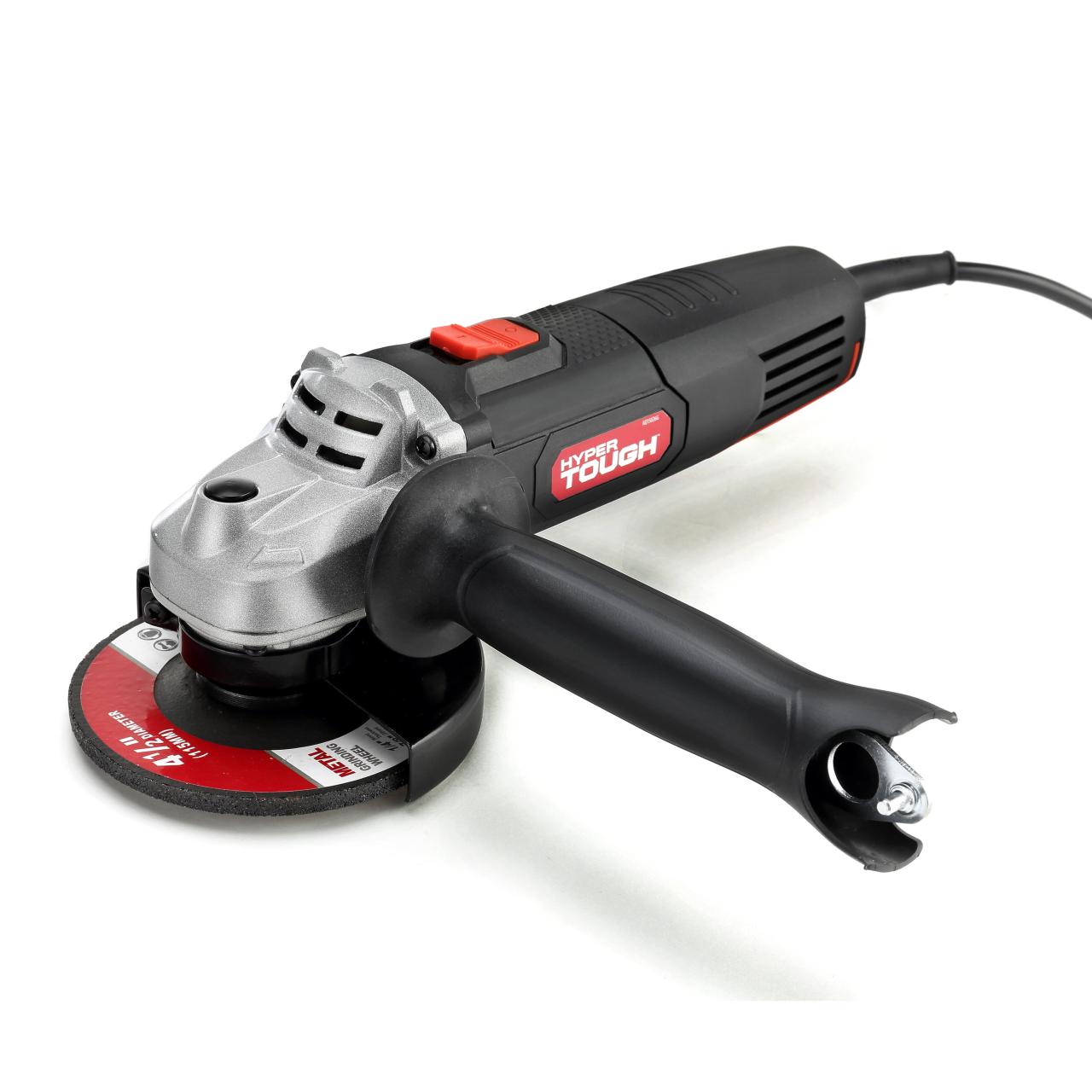 Hyper Tough 6 Amp Corded Angle Grinder With Handle, Adjustable Guard, 4-1/2  Inch Grinding Wheel & Wrench - Walmart.Com
