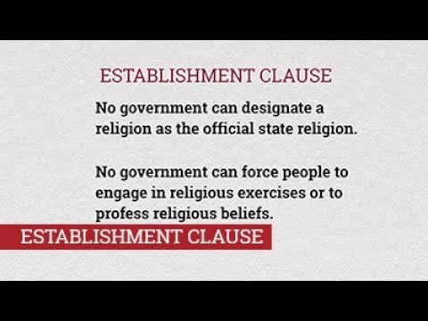4.3 Establishment Clause - Youtube