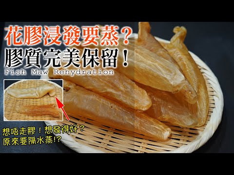 The Most EFFICIENT Way To REHYDATE DRIED FISH MAW! Size increased by 200%!! (ENG SUBS ADDED)